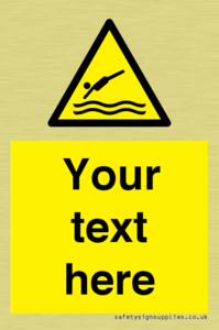 Custom Warning diving area